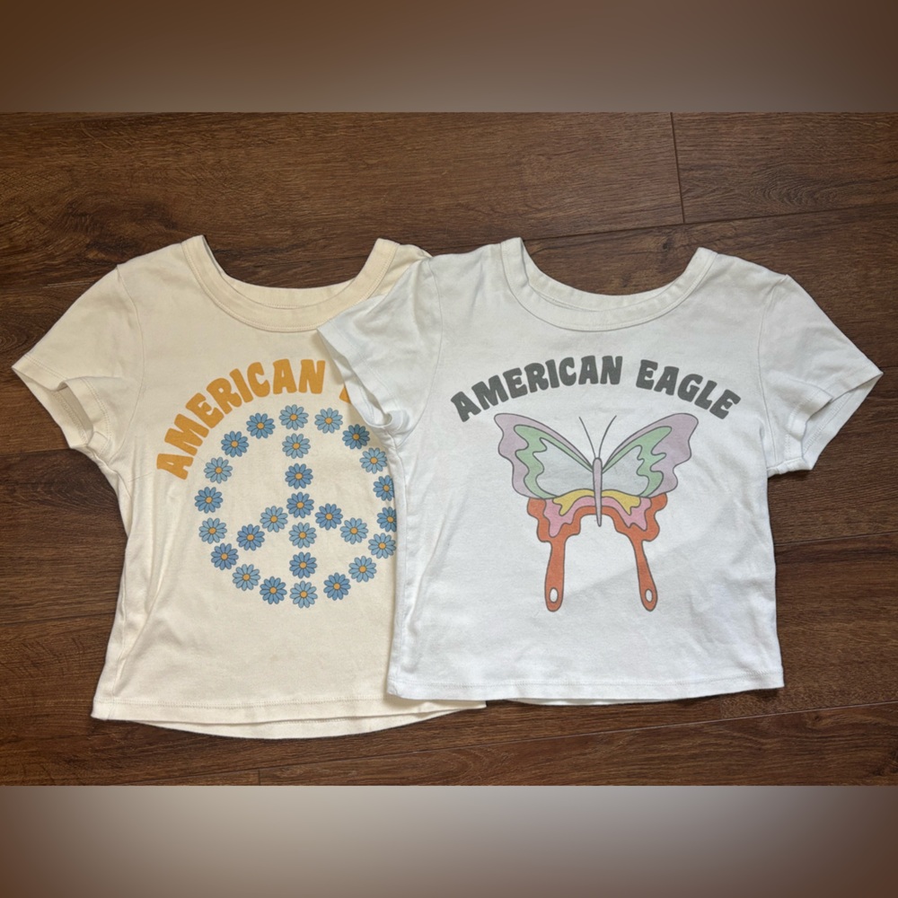 American Eagle Baby Tee Set